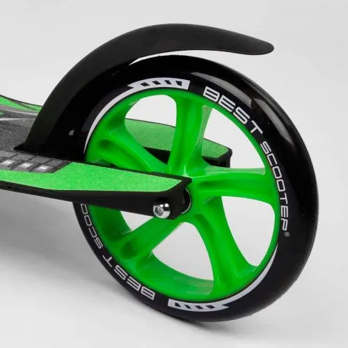 Самокат двоколісний Best Scooter 23 см переднє 20 см заднє з амортизатором для дітей та підлітків.