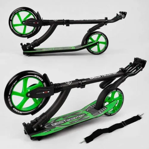 Самокат двоколісний Best Scooter 23 см переднє 20 см заднє з амортизатором для дітей та підлітків.