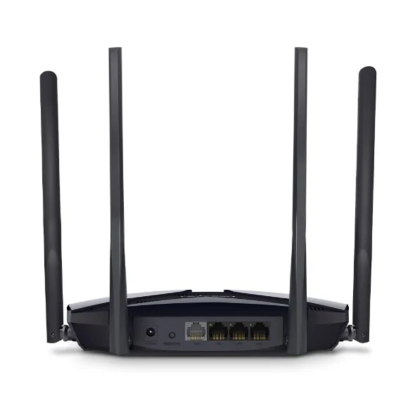 Маршрутизатор MERCUSYS AX3000 WiFi 6 3 порти LAN 1 порт WAN чорний