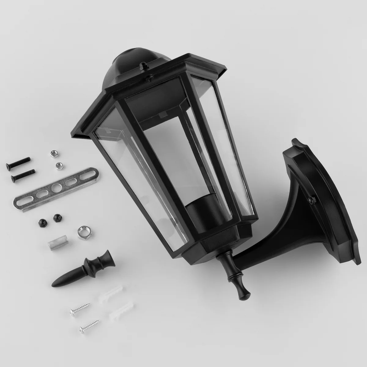 Настенный светильник LumiLED алюминий 360х210 мм черный мат E27 IP44