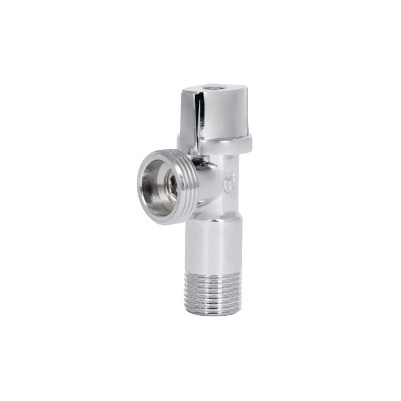 Кран шаровой 1/2"x3/4" латунь хромированный для воды угловой SF340W1520
