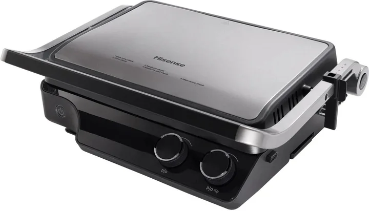 Електрогриль Hisense 2000 Вт 240х340 мм чорний сріблястий антипригарний