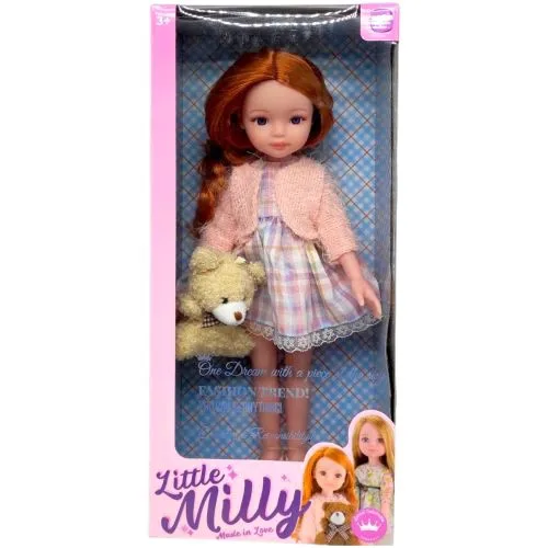 Лялька Little Milly 35 см рижа з кроликом-брелоком для дівчаток від 3 років
