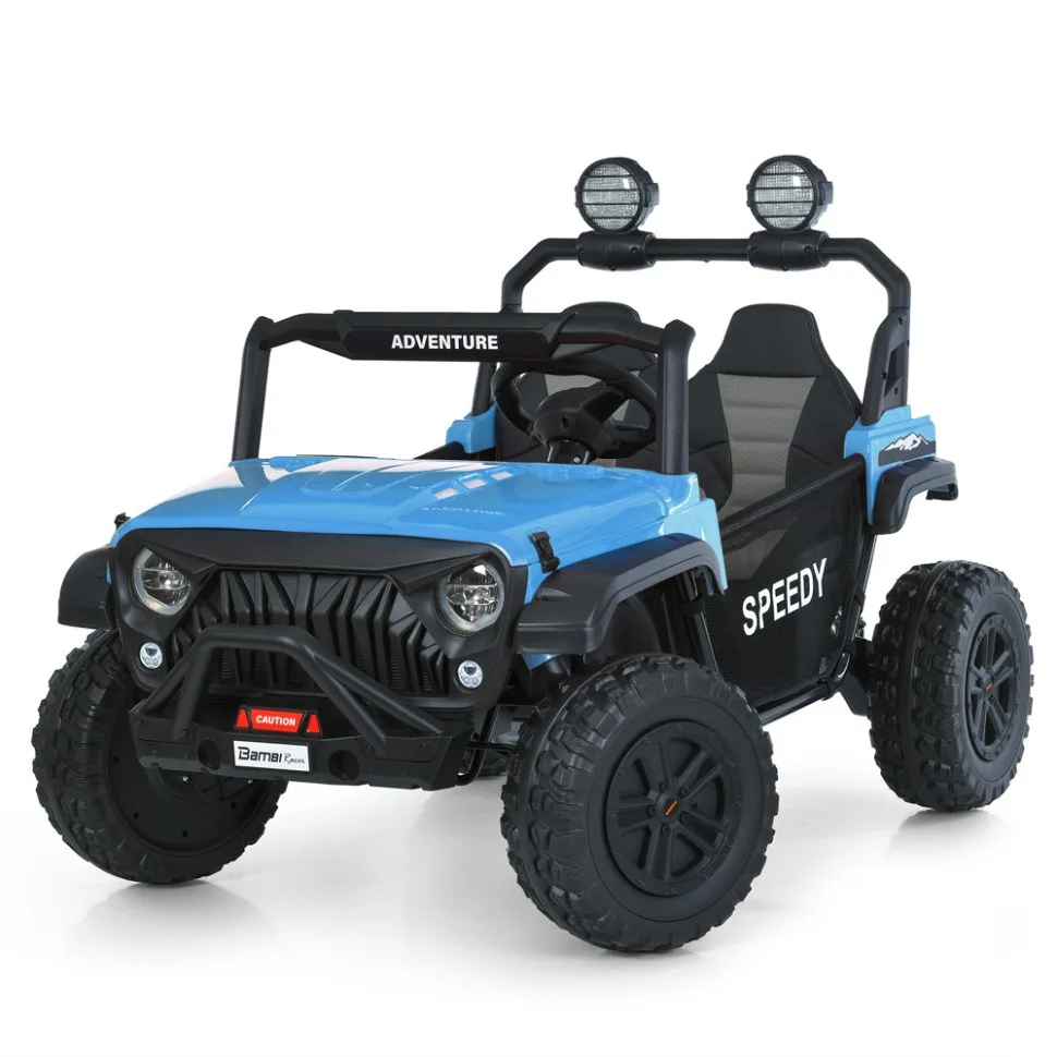 Дитячий електромобіль Bambi Racer екокожа 128 см чорний