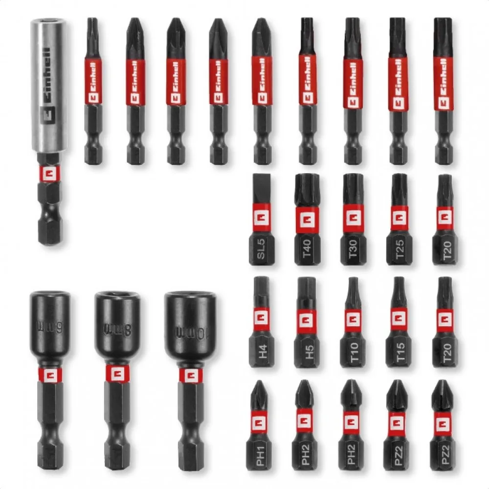 Комплект насадок и головок Einhell, 1/4", в кейсе, 28 шт.