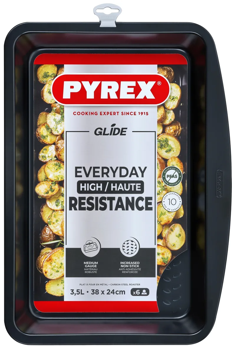Форма для запікання Pyrex вуглецева сталь 38х24 см антипригарна чорна