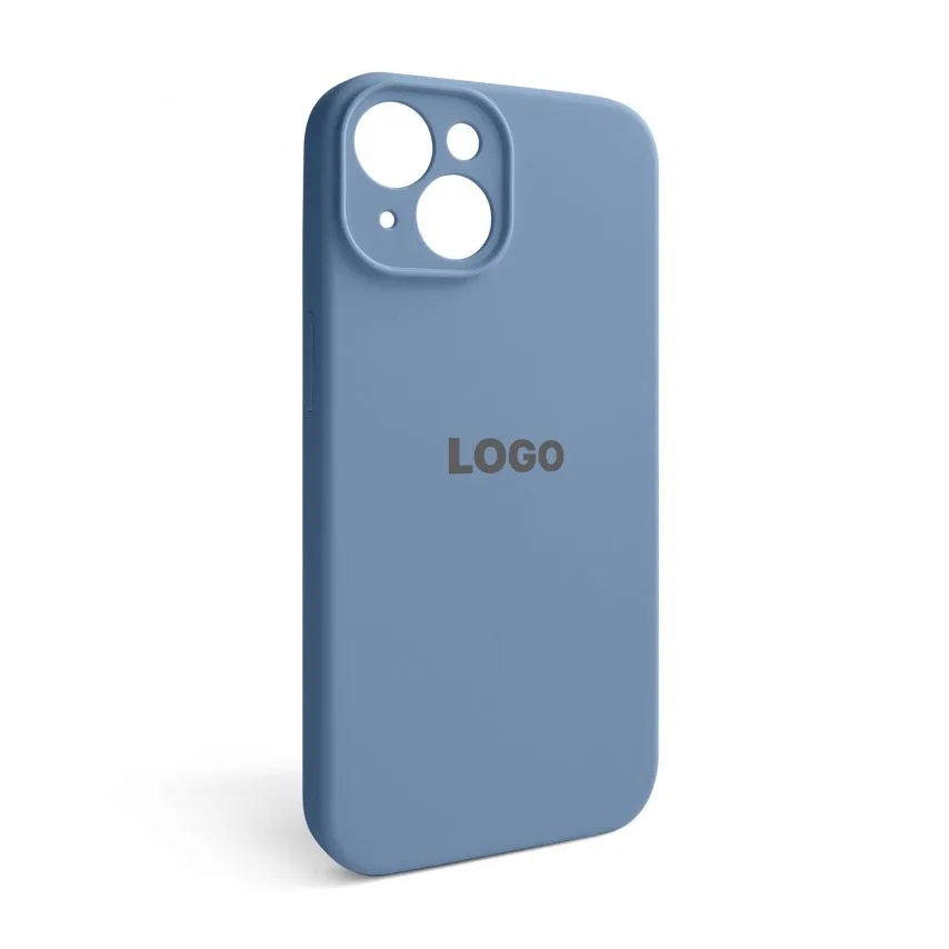 Чохол Silicone Case для Apple iPhone 14 силіконовий сірий закритий низ