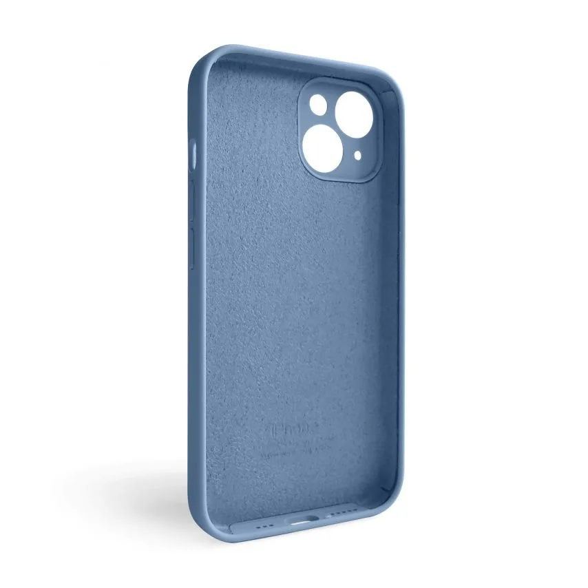 Чохол Silicone Case для Apple iPhone 14 силіконовий сірий закритий низ