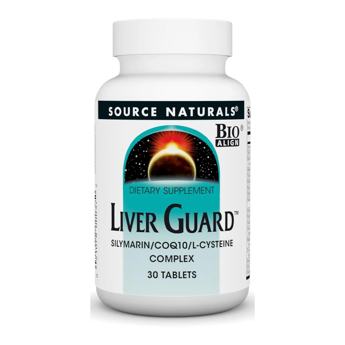 Біологічно активна добавка Liver Guard Source Naturals 30 таблеток для здоров'я печінки.