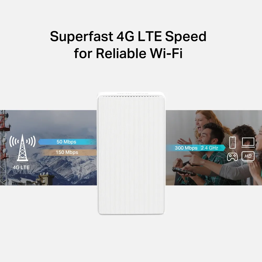 Маршрутизатор MERCUSYS MB110-4G N300, 4G/LTE, 1xFE LAN, 1xFE WAN
