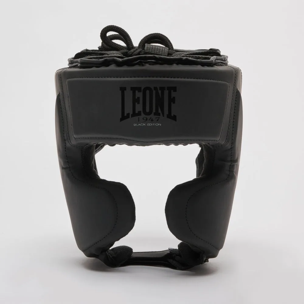 Боксерський шолом Leone штучна шкіра M чорний