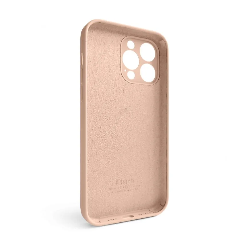 Чохол силіконовий для iPhone 14 Pro Max  бежевий закрита камера
