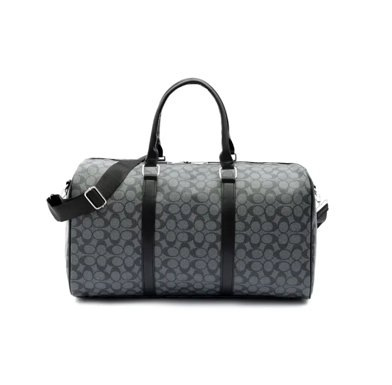 Мужская сумка на плече Coach экокожа большая 47х22х26 см черная