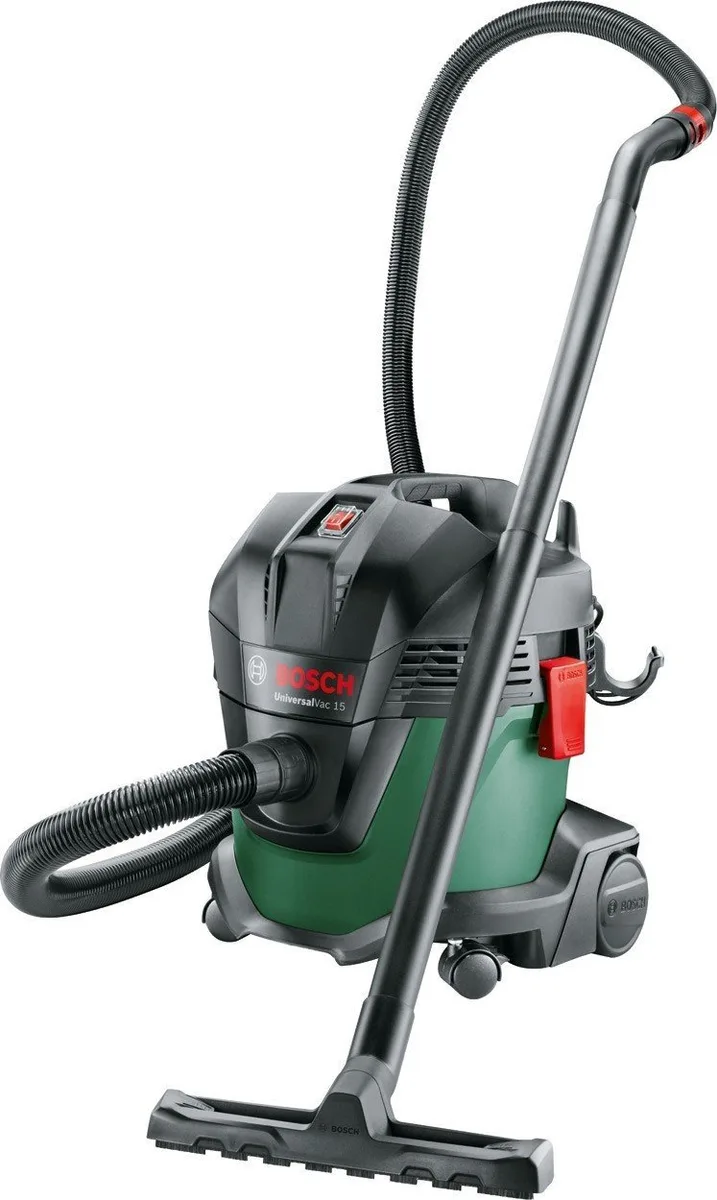 Професійний пилосос Bosch UniversalVac 15, 1000 Вт, контейнер на 15 л, вага 6,9 кг.