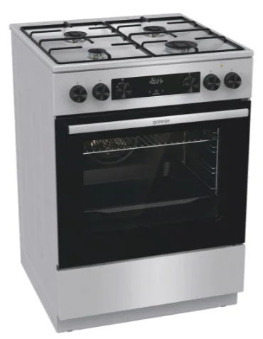 Комбинированная плита Gorenje Нержавеющая сталь 60х85 см Серый