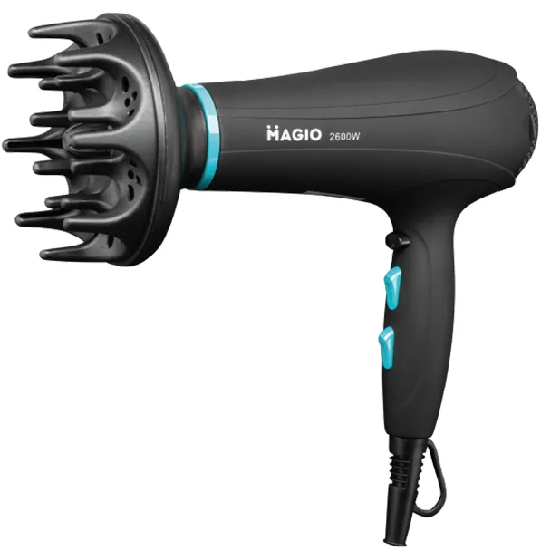 Фен для волосся MG-169 2600 Вт з дифузором і концентратором чорний