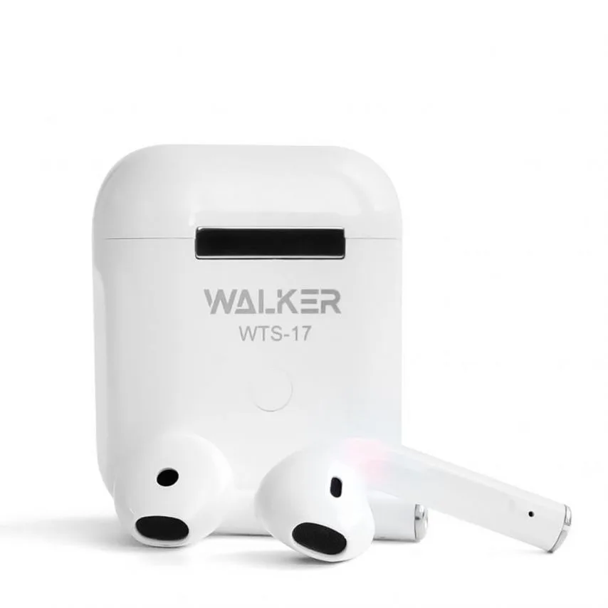 Навушники Bluetooth WALKER білий TWS вкладиші 28 мАг 300 мАг