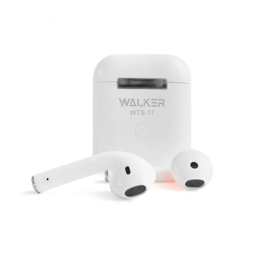 Навушники Bluetooth WALKER білий TWS вкладиші 28 мАг 300 мАг