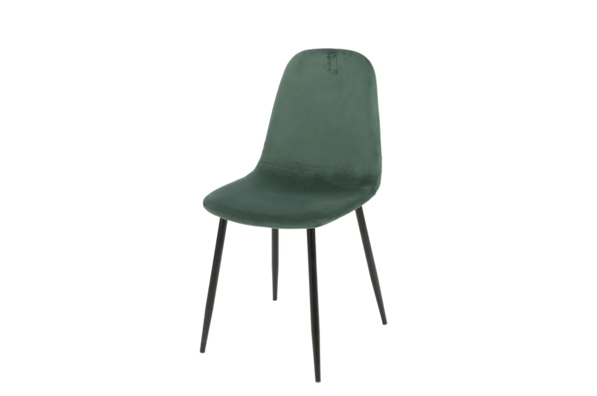 Стілець Інтарсіо оксамит зелений 40х53х86 см чорний каркас