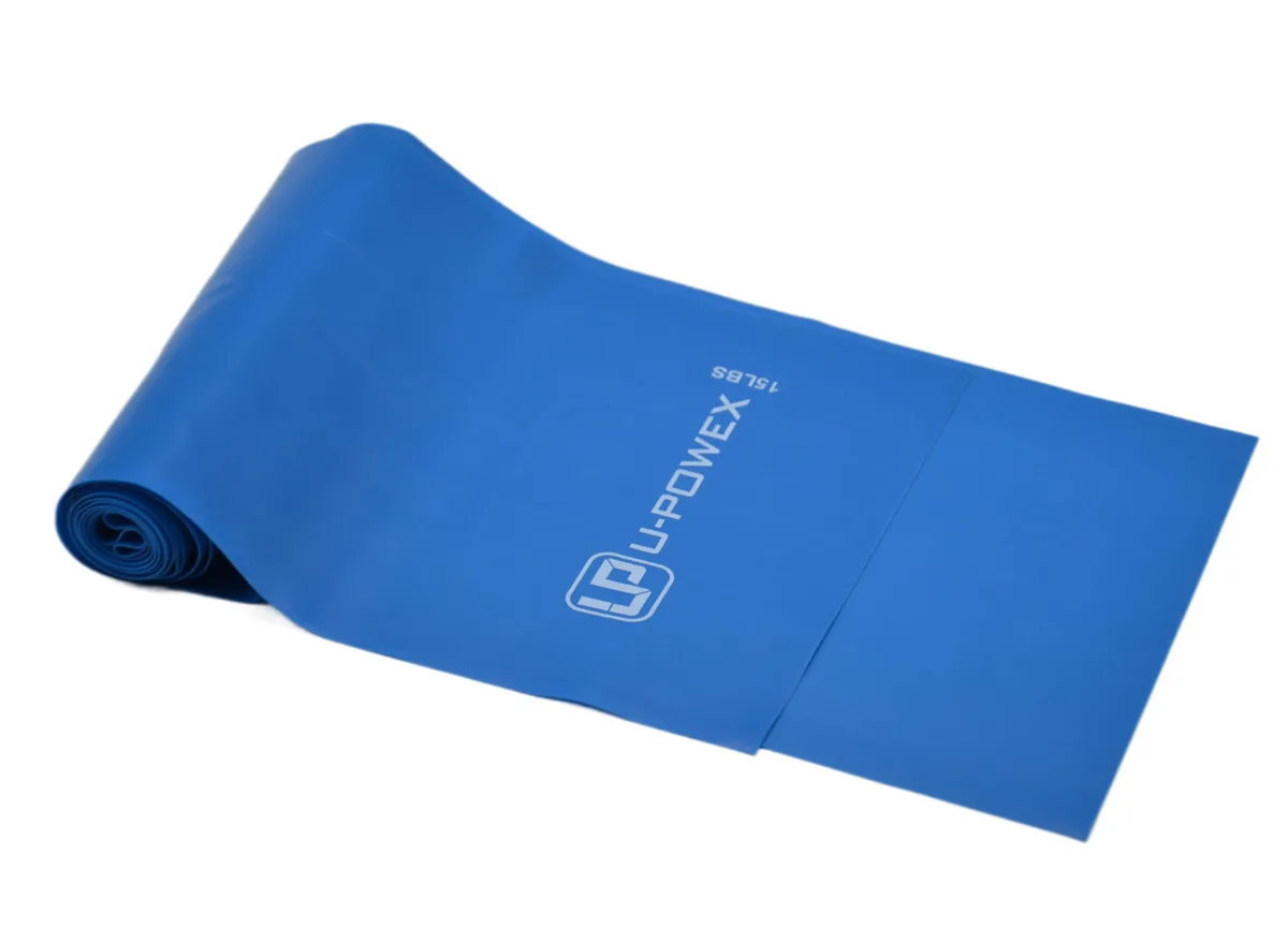 Стрічка еспандер U-POWEX латекс 180 см 6.8 кг синя