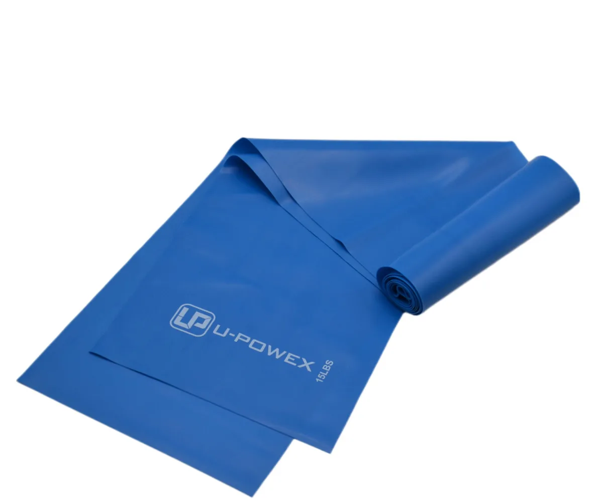 Стрічка еспандер U-POWEX латекс 180 см 6.8 кг синя