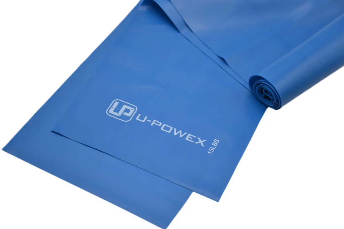 Стрічка еспандер U-POWEX латекс 180 см 6.8 кг синя