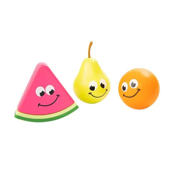 Игровой набор Fat Brain Toys Веселые фрукты разноцветные 27х13х15 см из силикона