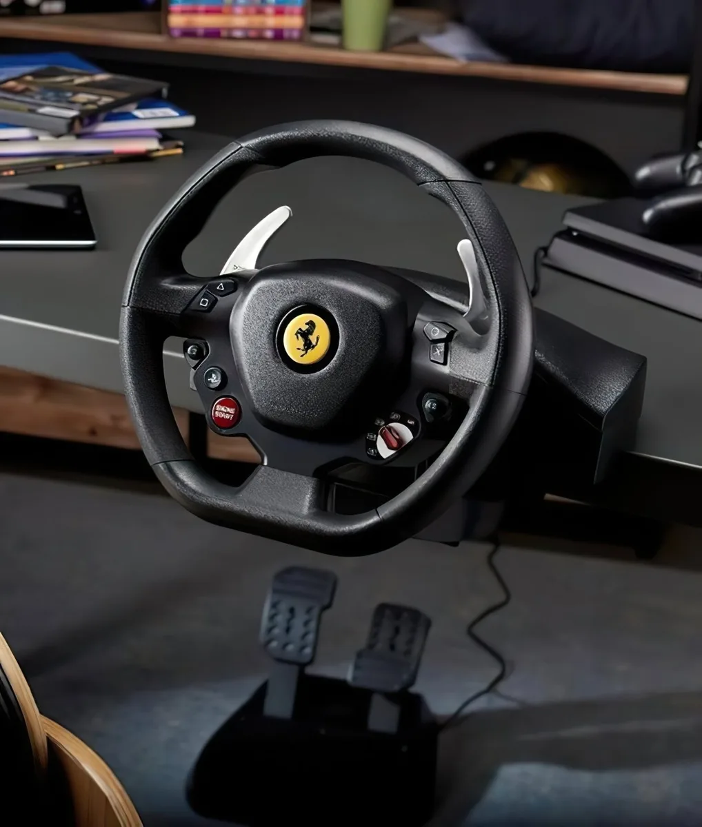 Руль и педали Thrustmaster T80 FERRARI 488 GTB EDITION, PC/PS4/PS3/PS5