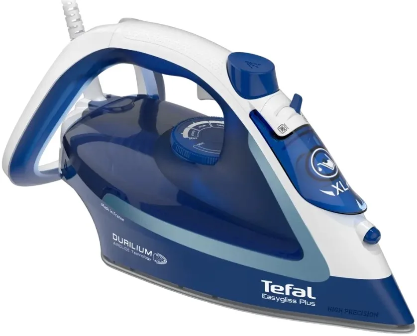 Парова праска Tefal Easygliss Plus, 2500 Вт, 270 мл, потужний паровий удар - 220 г, постійна подача пари - 45 г, керамічна підошва