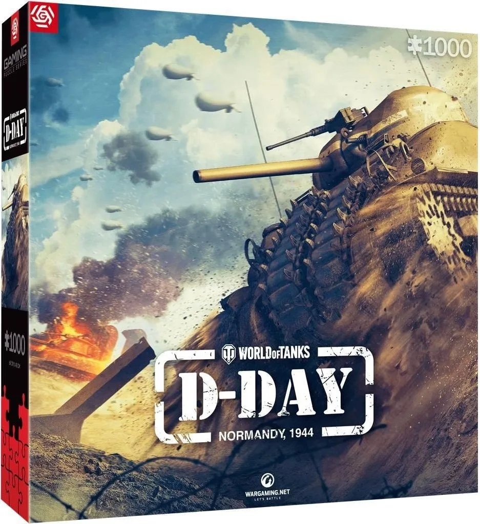 Пазл GoodLoot 1000 ел 68х48 см з ефектом полотна World of Tanks D-DAY