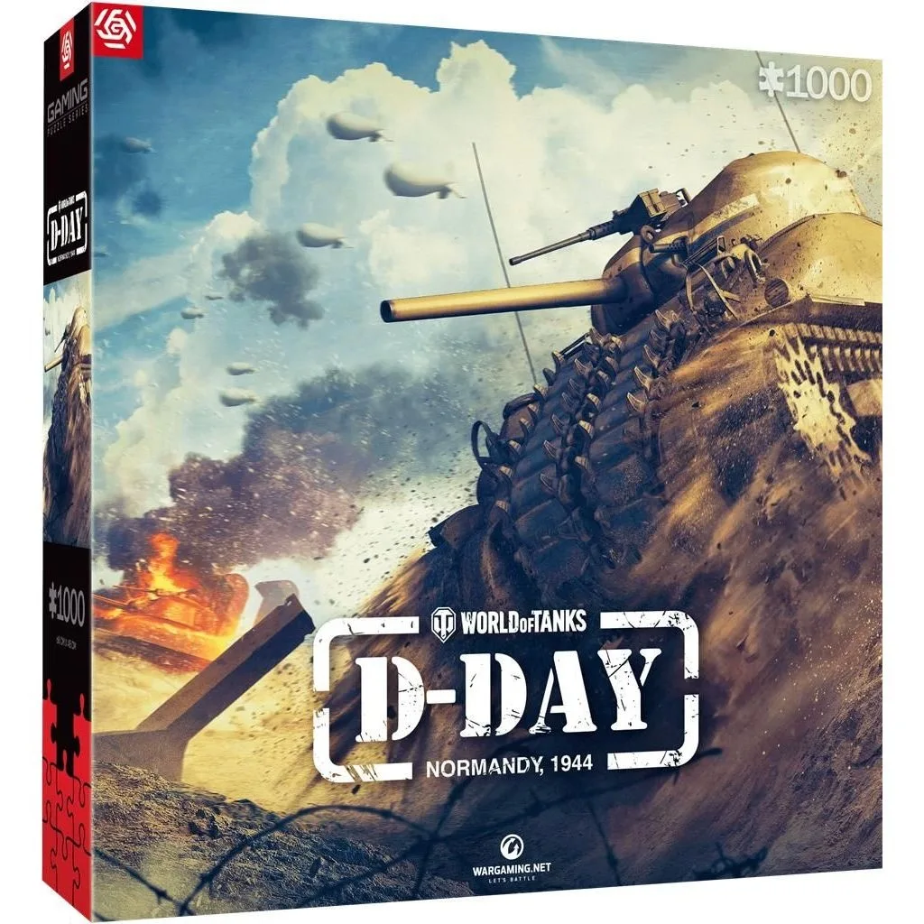 Пазл GoodLoot 1000 ел 68х48 см с эффектом полотна World of Tanks D-DAY