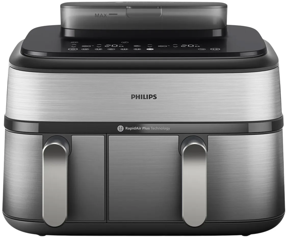 Мультифункційна пароварка Philips Ovi Dual Steam 2750Вт, ємність 3+6л, сенсорне керування, 12 автоматичних програм, пластик/метал.