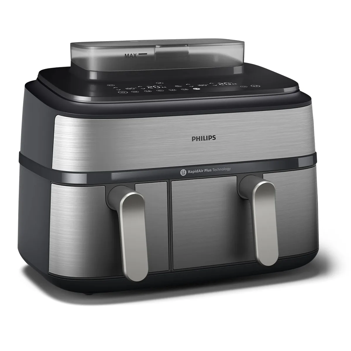 Мультифункційна пароварка Philips Ovi Dual Steam 2750Вт, ємність 3+6л, сенсорне керування, 12 автоматичних програм, пластик/метал.