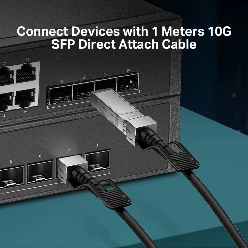 Кабель TP-LINK SFP+ 1 м посріблена мідь 10 Гбіт/с