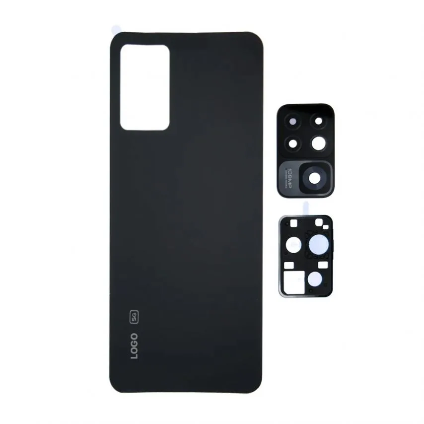 Задняя крышка Xiaomi Original Quality 5G черная со стеклом камеры.