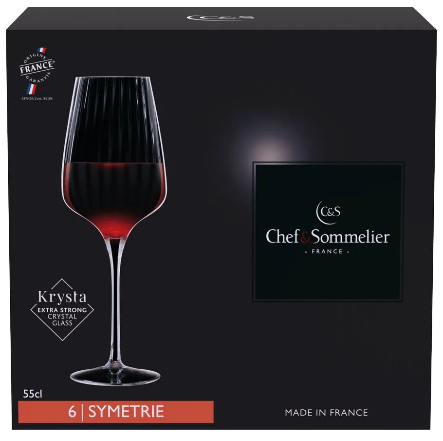 Набір келихів Chef&Sommeler Krysta 550 мл 6 шт для червоного вина