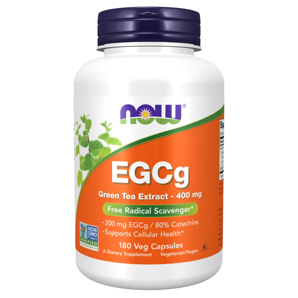 Экстракт зеленого чая Now Foods 400 мг 180 капсул ЭГКг 80% катехинов