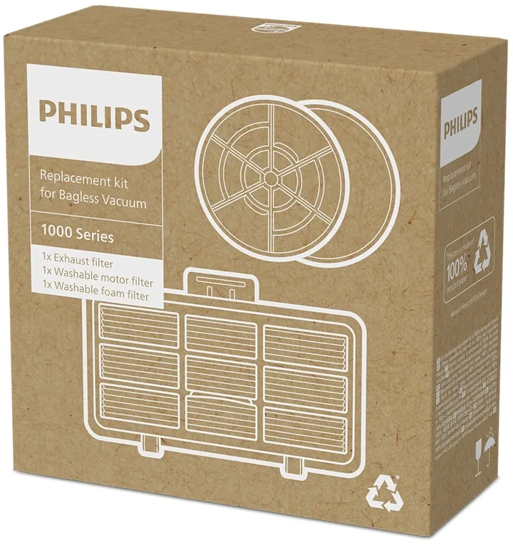 Фільтр для пилососа Philips HEPA 1 шт Поролоновий 1 шт Миючий