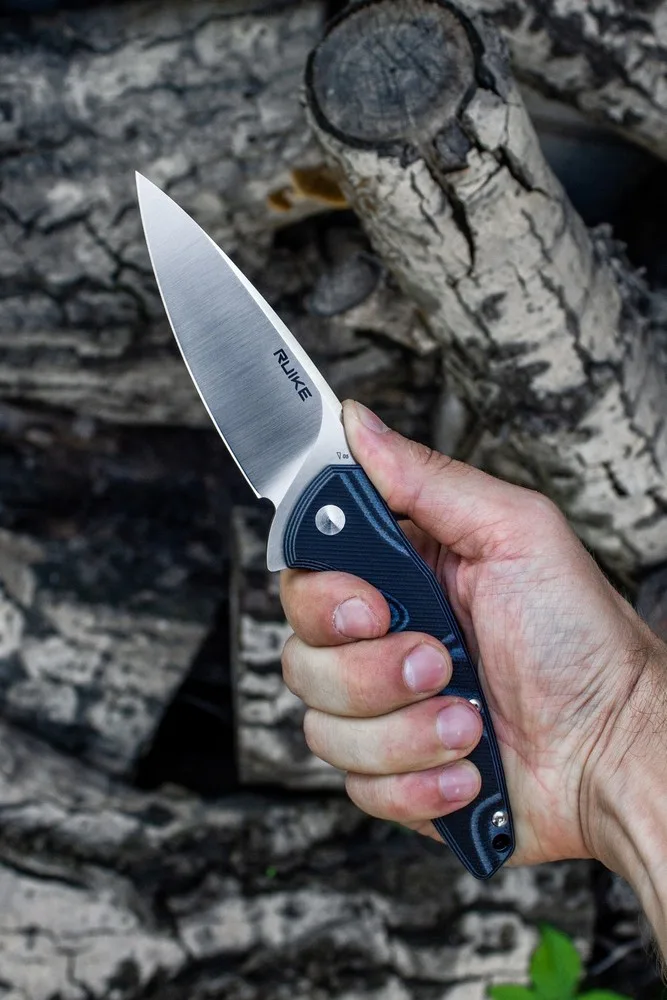 Ніж складаний Ruike G10 213 мм Синій Sandvik 14C28N