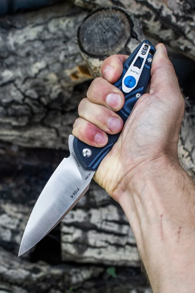 Ніж складаний Ruike G10 213 мм Синій Sandvik 14C28N