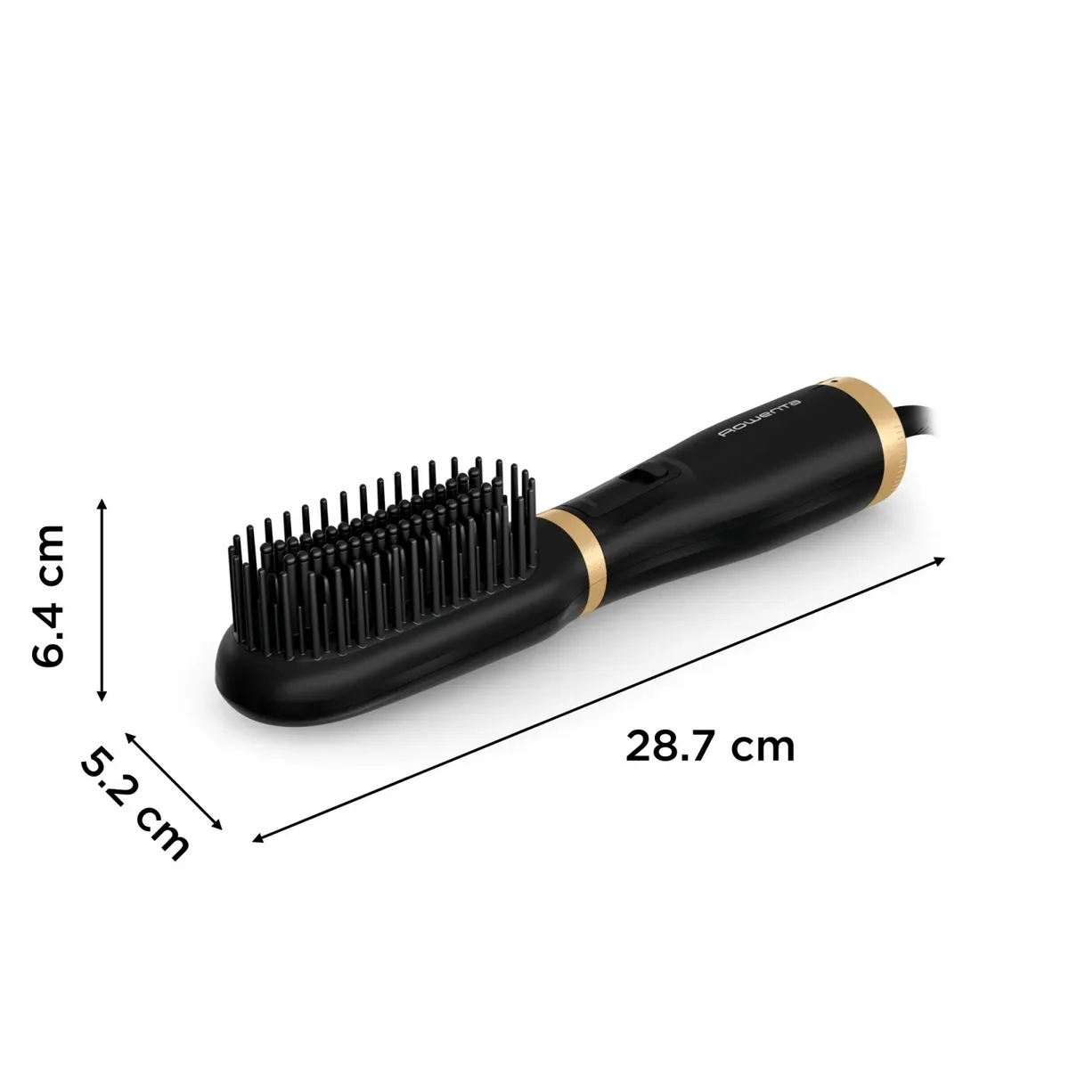 Щітка для випрямлення волосся Rowenta Powerstraight Air, 2 температурних режими (160-200°C), іонізаційна технологія, керамічне пок