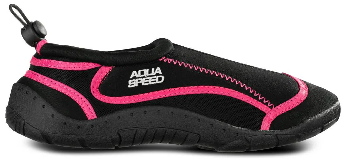 Аквашузи Aqua Speed TPR гума 40 чорний малиновий