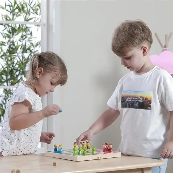 Настільна гра Viga Toys дерев'яна 32х5х19 см різнокольорова