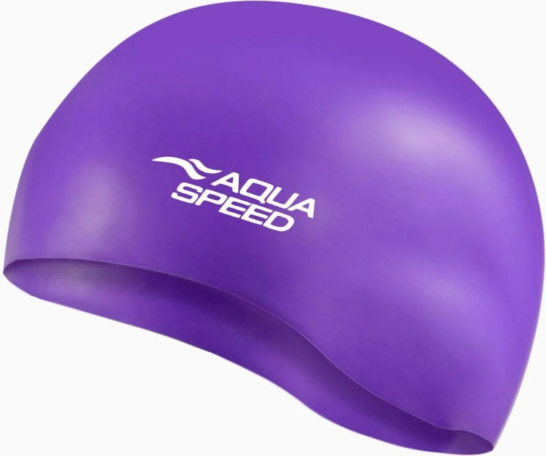 Шапка для плавання AQUA SPEED силікон OSFM фіолетова