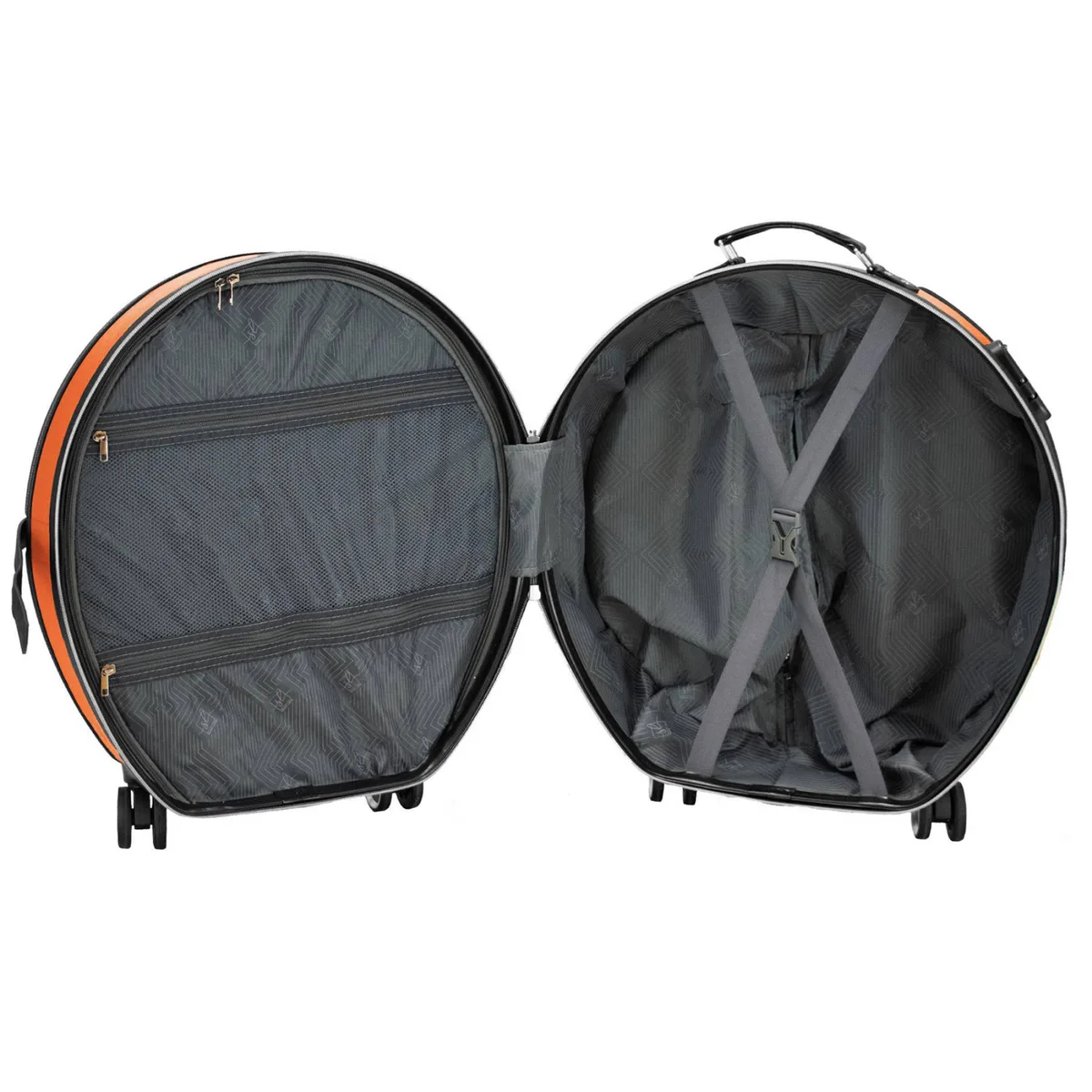 Валіза ABS 24" Помаранчева Чорна