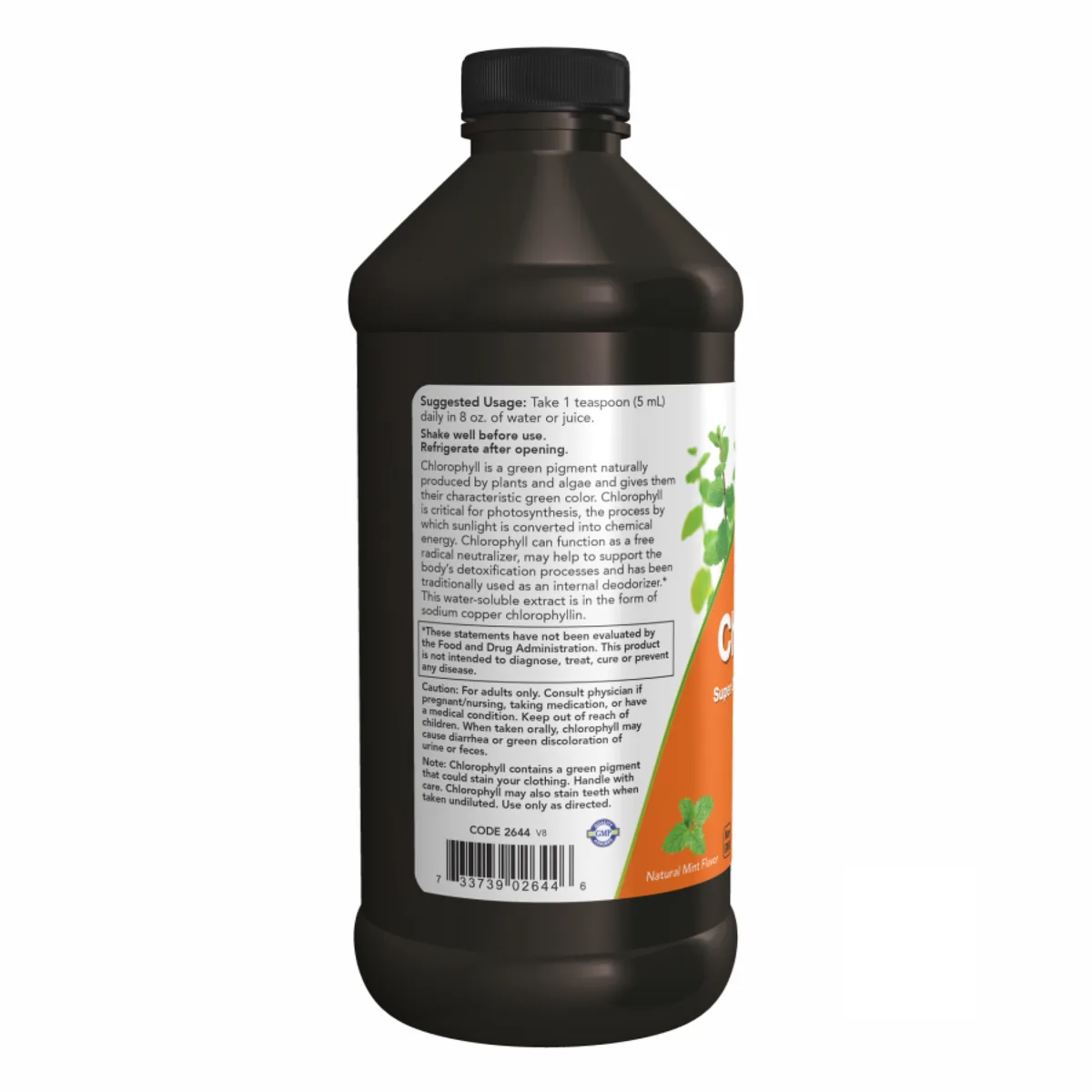Now Foods Хлорофилл жидкий натрий-медный 473 мл Мятный вкус