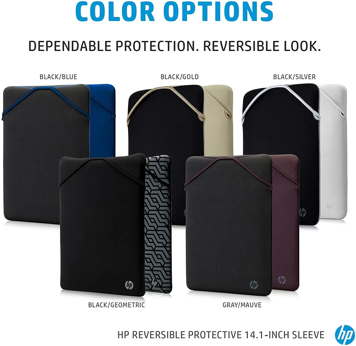 Чохол для ноутбука HP, Reversible Protective, 15", неопрен, сірий/ліловий
