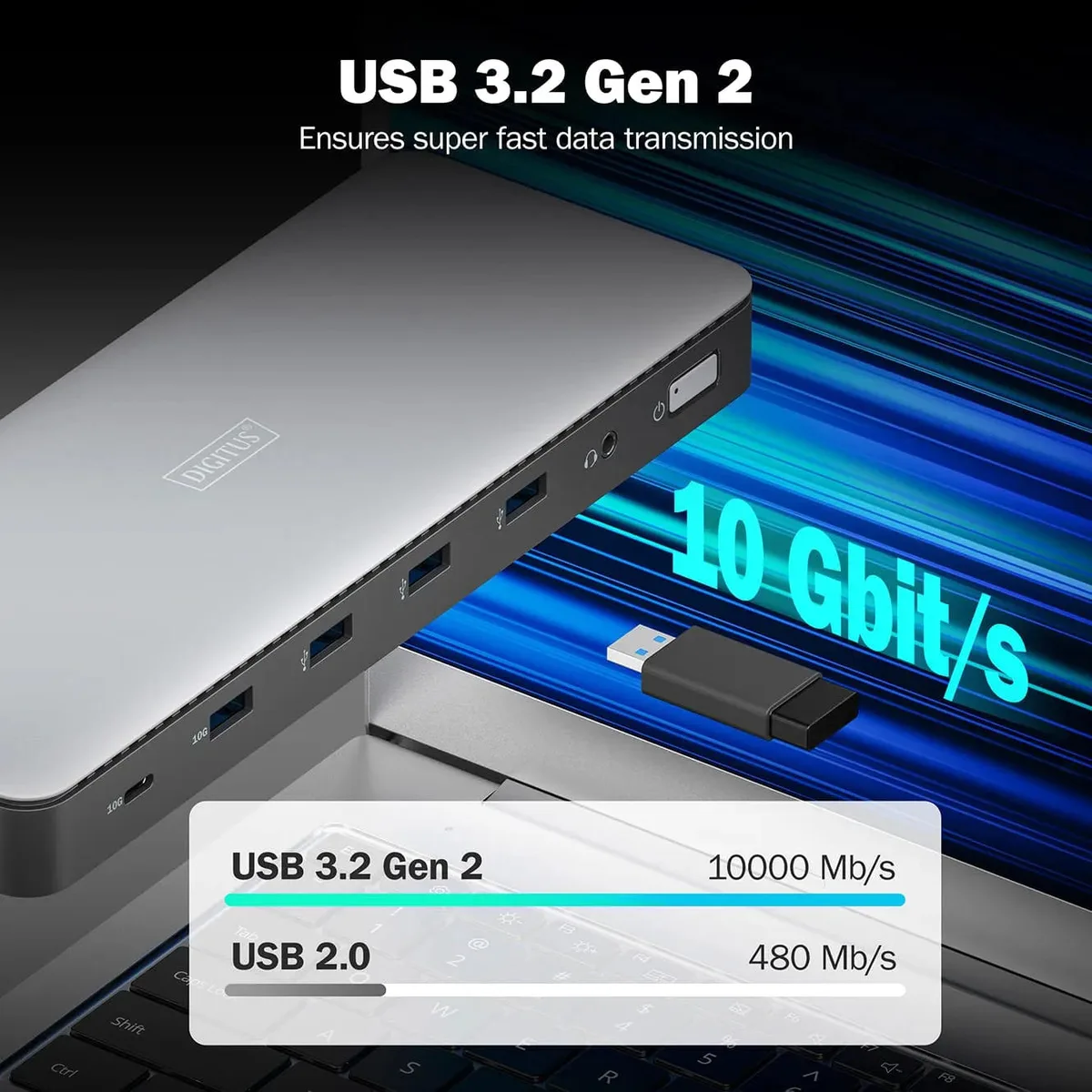 Док-станция DIGITUS USB-C > 3xHDMI/2xDP/4xUSB-A/USB-C/RJ54/DC/Audio