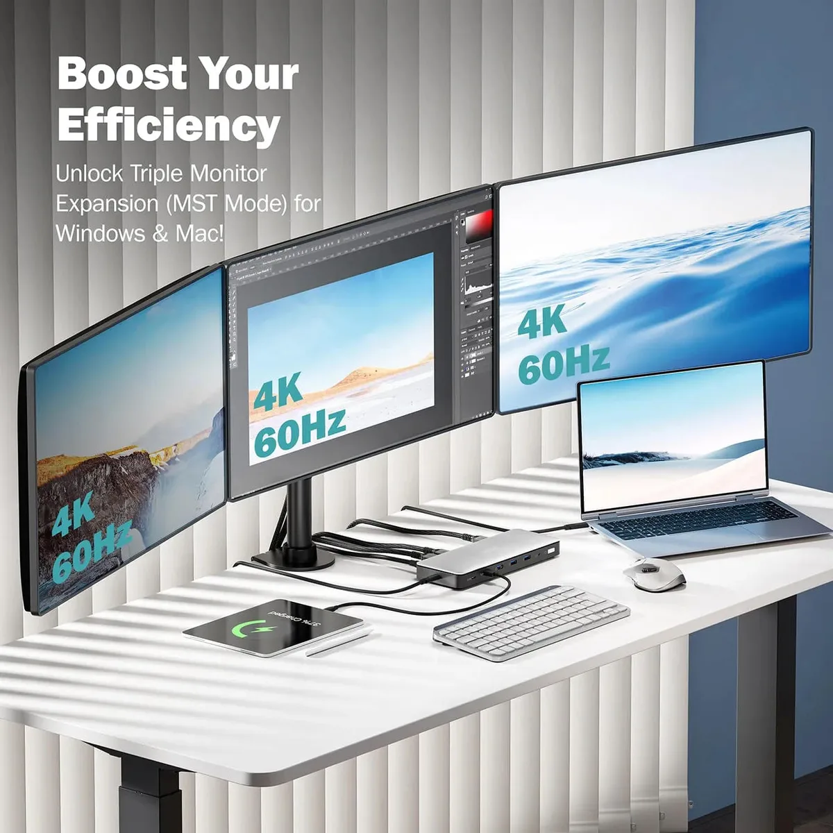 Док-станция DIGITUS USB-C > 3xHDMI/2xDP/4xUSB-A/USB-C/RJ54/DC/Audio