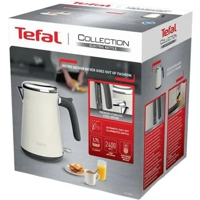 Електрочайник Tefal нержавіюча сталь 1,7 л слонова кістка 2400 Вт